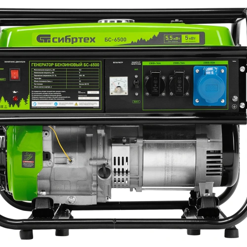 Генератор бензиновый БС-6500, 5.5 кВт, 230В, четырехтактный, 25 л, ручной стартер Сибртех по ценам производителя в Екатеринбурге с доставкой по всей России