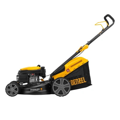 Газонокосилка бензиновая GLD-460, 146 куб.см, ширина 46 см, ручная, 7 уровней, травосборник 50 л Denzel купить в Москве с доставкой по всей России | ProtosMarket.ru