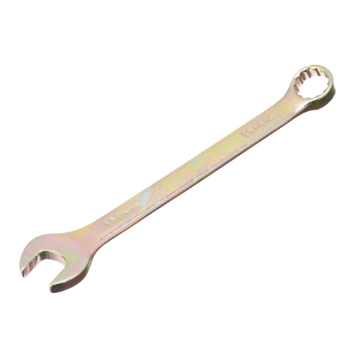 Ключ комбинированный, 15 мм, желтый цинк Сибртех по ценам производителя в Екатеринбурге с доставкой по всей России