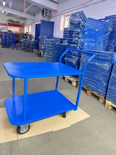 Тележка платформенная TOR ТП-2Я (600х900) 2х-ярусная (125мм) по ценам производителя в Екатеринбурге с доставкой по всей России