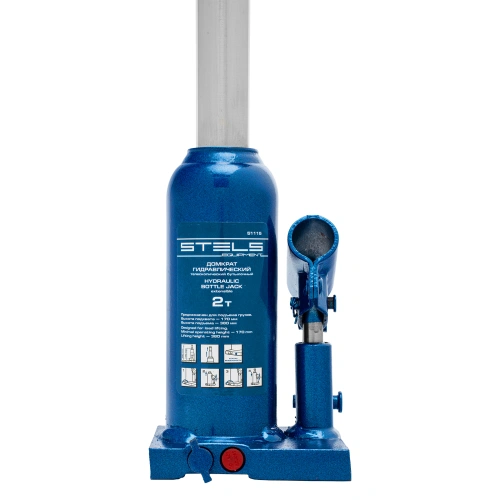 Домкрат гидравлический бутылочный телескопический, 2 т, H подъема 170-380 мм Stels по ценам производителя в Екатеринбурге с доставкой по всей России