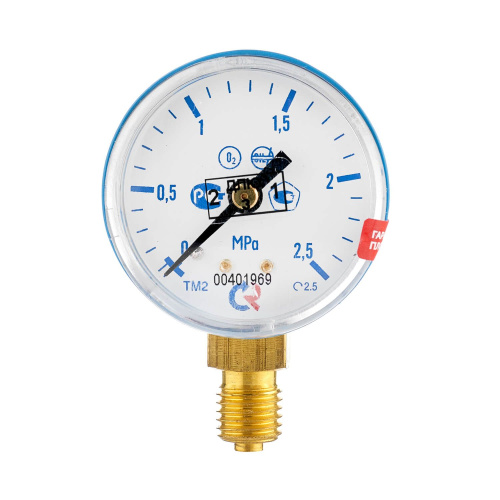 Манометр с поверкой 2,5 МПа, кислород по ценам производителя в Екатеринбурге с доставкой по всей России
