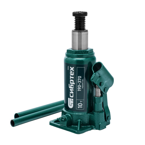 Домкрат гидравлический бутылочный, 10 т, 190-370 мм Сибртех по ценам производителя в Екатеринбурге с доставкой по всей России