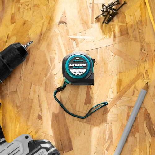 Рулетка Komfortabel 3 м х 19 мм,обрезиненный корпус Gross по ценам производителя в Екатеринбурге с доставкой по всей России
