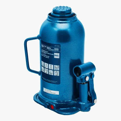 Домкрат гидравлический бутылочный, 20 т, h подъема 235-445 мм Stels купить в Москве с доставкой по всей России | ProtosMarket.ru