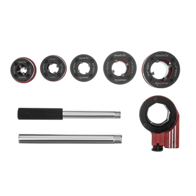 Набор клуппов 1/4-1/2-3/4-1-1.25"+ плашкодержатель с трещоткой, 8 предметов Matrix по ценам производителя в Екатеринбурге с доставкой по всей России