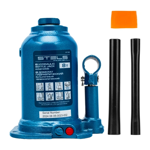 Домкрат гидравлический бутылочный телескопический, 8 т, подъем 180-410 мм Stels по ценам производителя в Екатеринбурге с доставкой по всей России
