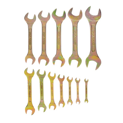 Набор ключей рожковых 6-32 мм, 12 шт, желтый цинк Сибртех по ценам производителя в Екатеринбурге с доставкой по всей России