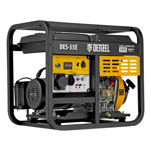 Генератор дизельный DES-55E, 5,5 кВт, 230 В, 11 л, электростартер Denzel по ценам производителя в Екатеринбурге с доставкой по всей России