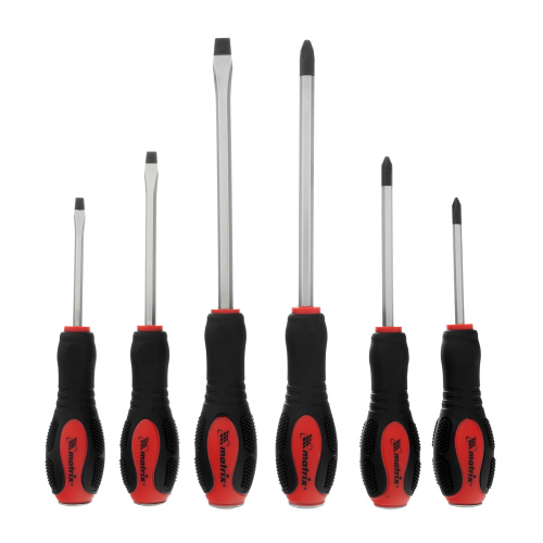 Набор ударных отверток 6 шт, PH1 х 75, PH2 х 100, PH3 х 150, SL5 х 75, SL6 х 100, SL8 х 150, CrV Matrix по ценам производителя в Екатеринбурге с доставкой по всей России