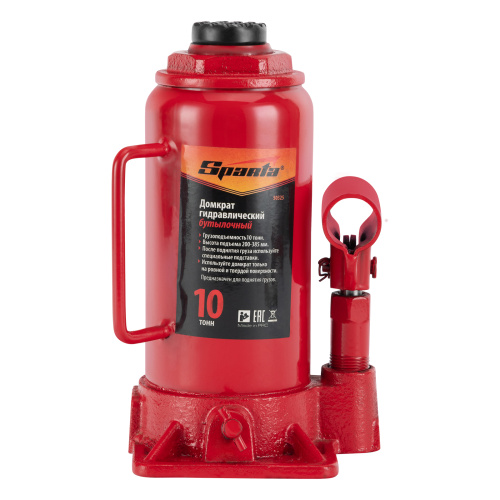 Домкрат гидравлический бутылочный, 10 т, h подъема 200-385 мм Sparta по ценам производителя в Екатеринбурге с доставкой по всей России