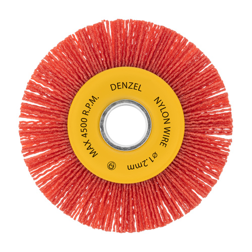 Щетка для УШМ, 125 мм, Плоская, нейлоновая щетина, посадка 22,2 мм Denzel по ценам производителя в Екатеринбурге с доставкой по всей России