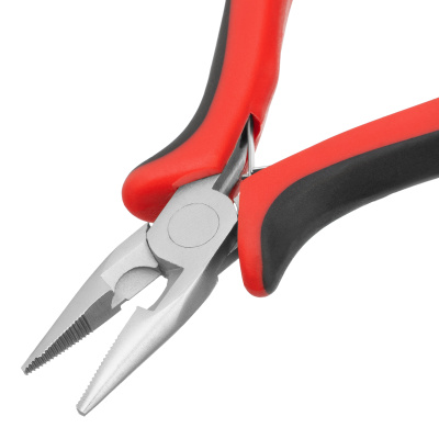 Длинногубцы прямые Mini, 130 мм, никелированные, авторазжим, двухкомпонентные рукоятки Matrix по ценам производителя в Екатеринбурге с доставкой по всей России