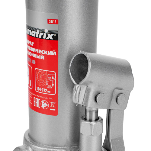 Домкрат гидравлический бутылочный, 3 т, высота подъема 194-372 мм Matrix по ценам производителя в Екатеринбурге с доставкой по всей России