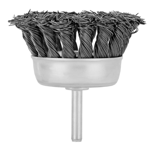 Щетка для дрели, 75 мм, "чашка" со шпилькой, крученая металлическая проволока Matrix по ценам производителя в Екатеринбурге с доставкой по всей России