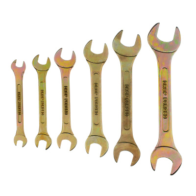 Набор ключей рожковых 6-17 мм, 6 шт, желтый цинк Сибртех по ценам производителя в Екатеринбурге с доставкой по всей России