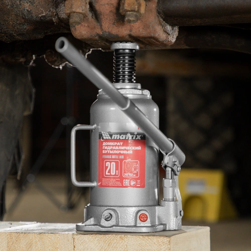 Домкрат гидравлический бутылочный, 20 т, высота подъема 242-452 мм Matrix по ценам производителя в Екатеринбурге с доставкой по всей России
