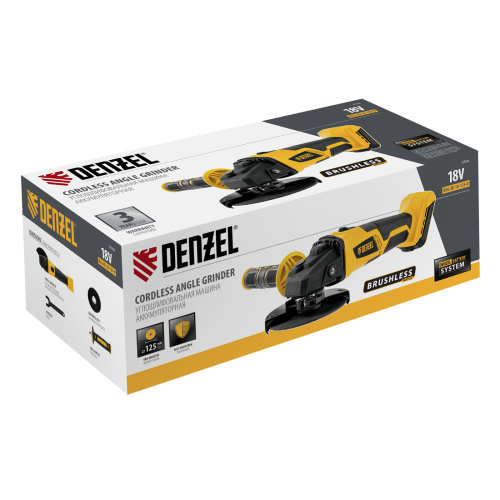 Машина углошлифовальная аккумуляторная бесщет. BLG-IB-18-125-0, Li-ion, 18 В Denzel по ценам производителя в Екатеринбурге с доставкой по всей России