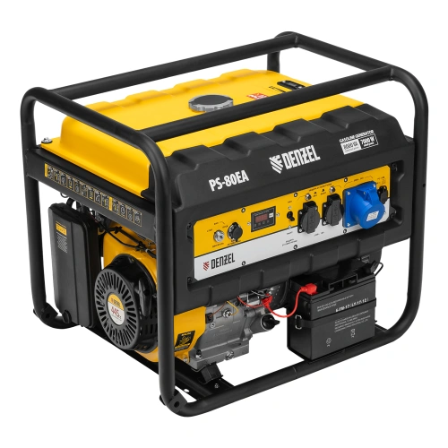 Генератор бензиновый PS 80 EA, 8.0 кВт, 230 В, 25 л, коннектор автоматики, электростартер Denzel по ценам производителя в Екатеринбурге с доставкой по всей России