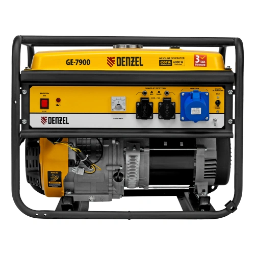 Генератор бензиновый GE 7900, 6.5 кВт, 220 В/50 Гц, 25 л, ручной пуск Denzel по ценам производителя в Екатеринбурге с доставкой по всей России
