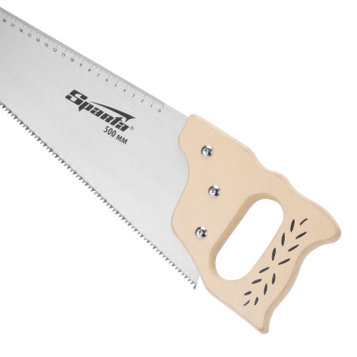 Ножовка по дереву, 400 мм, 7-8 TPI, каленый зуб, линейка, деревянная рукоятка Sparta по ценам производителя в Екатеринбурге с доставкой по всей России