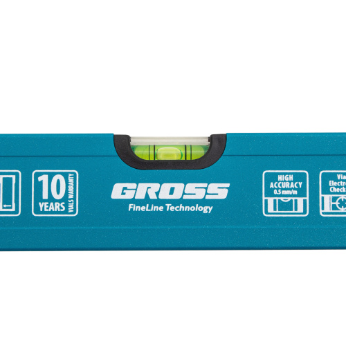 Уровень алюминиевый усиленный, 600 мм, 3 глазка Gross по ценам производителя в Екатеринбурге с доставкой по всей России