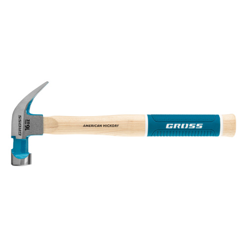 Молоток-гвоздодер, 450 г, угол 45, магнит, обрезиненная рукоятка American hickory GROSS по ценам производителя в Екатеринбурге с доставкой по всей России