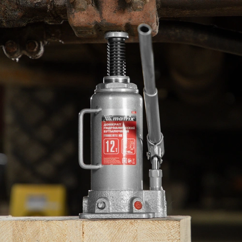 Домкрат гидравлический бутылочный, 12 т, высота подъема 230-465 мм Matrix по ценам производителя в Екатеринбурге с доставкой по всей России