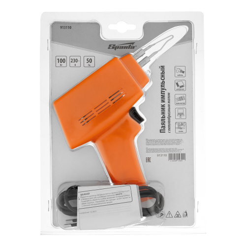 Паяльник импульсный с петлеобразным жалом, 100 Вт, 220 В Sparta по ценам производителя в Екатеринбурге с доставкой по всей России