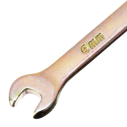 Ключ комбинированный, 6 мм, желтый цинк Сибртех по ценам производителя в Екатеринбурге с доставкой по всей России