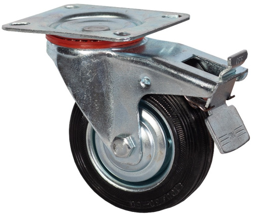 Колесо промышленное поворотное с тормозом 100 мм - SCb 42 по ценам производителя в Екатеринбурге с доставкой по всей России