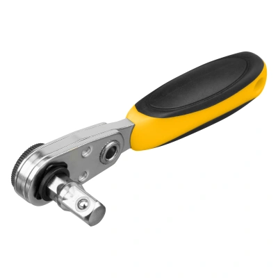 Ключ-трещотка для бит 1/4", 52 зуба, CrMo, адаптер для торцевых головок Denzel по ценам производителя в Екатеринбурге с доставкой по всей России