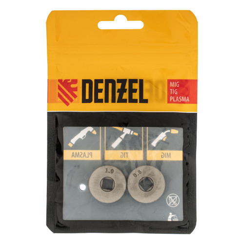 Подающий ролик, V профиль под стальную проволоку 0,8-1мм, посадка квадрат, 2 шт Denzel по ценам производителя в Екатеринбурге с доставкой по всей России