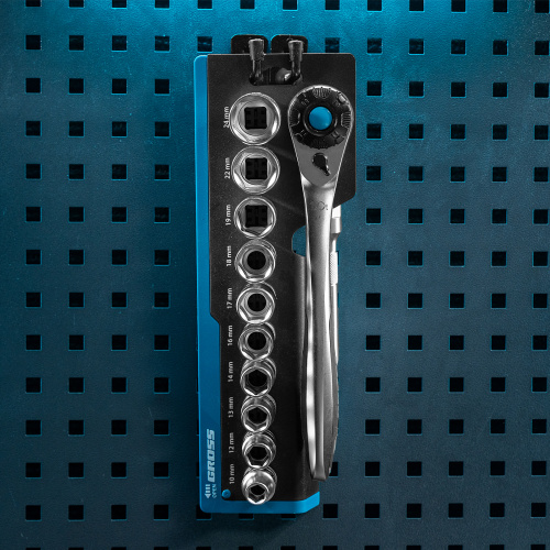 Набор торцевых головок, трещотка 120 зубьев, 1/2", CrV, 12 предметов Gross по ценам производителя в Екатеринбурге с доставкой по всей России