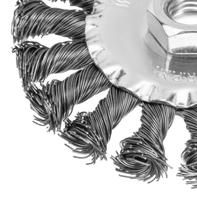 Щетка для УШМ 100 мм, М14, плоская, крученая проволока 0.5 мм Matrix по ценам производителя в Екатеринбурге с доставкой по всей России