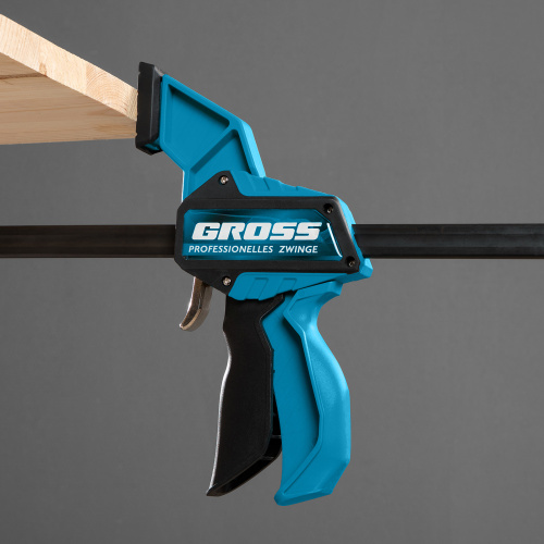 Струбцина реечная, быстрозажимная, пистолетного типа, пошаговый механизм, пластиковый корпус, 900 мм Gross по ценам производителя в Екатеринбурге с доставкой по всей России