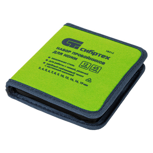 Набор пробойников для кожи 3 4 5 6 7 8 9 10 12 14 16 19 мм, 12 шт, чехол Сибртех по ценам производителя в Екатеринбурге с доставкой по всей России