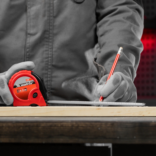 Рулетка Rubber,7,5 м х 25 мм,обрезиненный корпус Matrix по ценам производителя в Екатеринбурге с доставкой по всей России