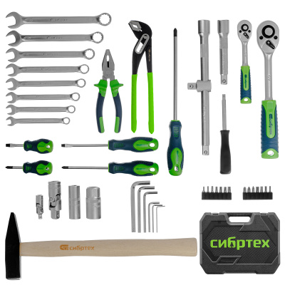Набор инструментов, 1/2", 1/4", пластиковый кейс 76 предметов Сибртех по ценам производителя в Екатеринбурге с доставкой по всей России