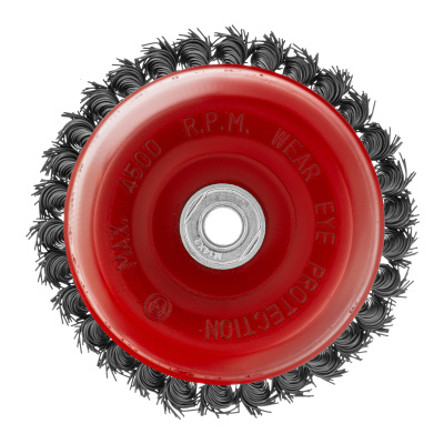 Щетка для УШМ, 150 мм, М14, "чашка", крученая проволока 0.8 мм Matrix по ценам производителя в Екатеринбурге с доставкой по всей России