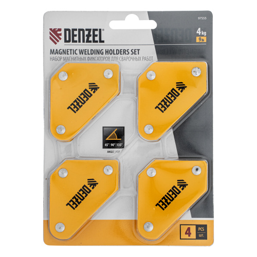 Набор из 4 магнитных фиксаторов для сварочных работ Denzel по ценам производителя в Екатеринбурге с доставкой по всей России