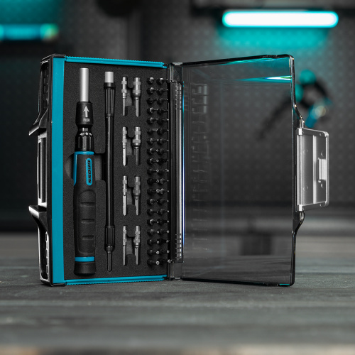 Отвертка с набором бит и торцевых головок для точных работ, гибкий привод, 48 шт, CrMo Gross по ценам производителя в Екатеринбурге с доставкой по всей России