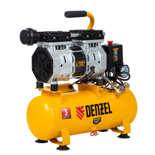 Компрессор DLS650/10 безмаслянный малошумный 650 Вт, 120 л/мин, ресивер 10 л Denzel по ценам производителя в Екатеринбурге с доставкой по всей России