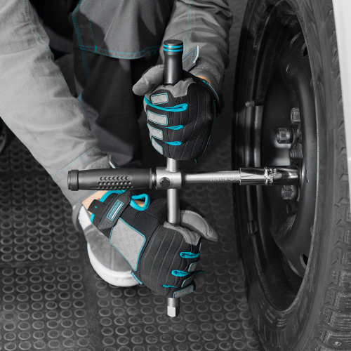 Ключ-крест баллонный, складной с изменяющимся рычагом, 17 мм, 19 мм, 21 мм, 23 мм, CrV, хромированный Gross по ценам производителя в Екатеринбурге с доставкой по всей России