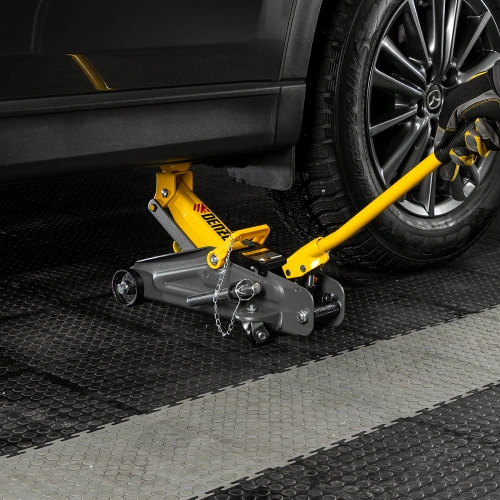 Домкрат гидравлический подкатной с фиксатором, 2 т, 130-330 мм Denzel по ценам производителя в Екатеринбурге с доставкой по всей России