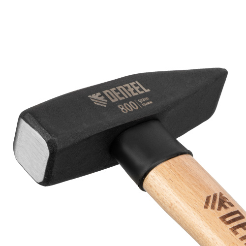 Молоток слесарный, 800 г, кованый квадратный боек, буковая рукоятка Denzel по ценам производителя в Екатеринбурге с доставкой по всей России