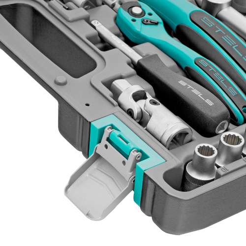Набор инструментов 1/2", 1/4", CrV, 12 гранные головки, пластиковый кейс, 94 предмета Stels по ценам производителя в Екатеринбурге с доставкой по всей России