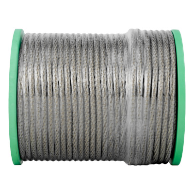 Трос металлополимерный прозрачный ПР-8.0, толщина 8.0 мм, катушка 100 метров Сибртех по ценам производителя в Екатеринбурге с доставкой по всей России