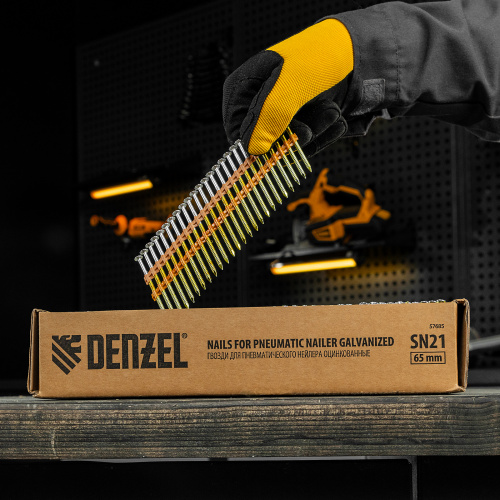 Гвозди для пнев. нейлера (оцинк.) длина - 65 мм, диам. - 2,9 мм, 2000 шт. Denzel по ценам производителя в Екатеринбурге с доставкой по всей России