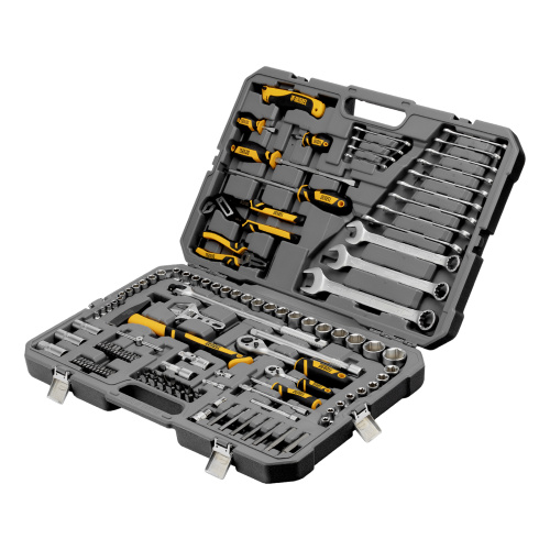 Набор инструментов, 1/2", 1/4", CrV, S2, пластиковый кейс, 122 предмета Denzel по ценам производителя в Екатеринбурге с доставкой по всей России